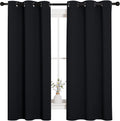 NICETOWN Black Blackout Curtains – Thermal Insulated Grommet Window Drapes, 2 Panels (42" x 63")